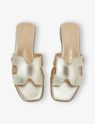 Kg Kurt Geiger Womens  Raven Faux-leather Flat Sandals