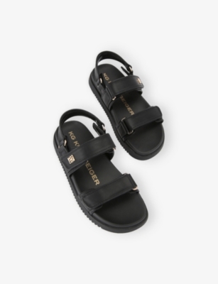 KG KURT GEIGER: Rory Faux-Leather Flat Sandals