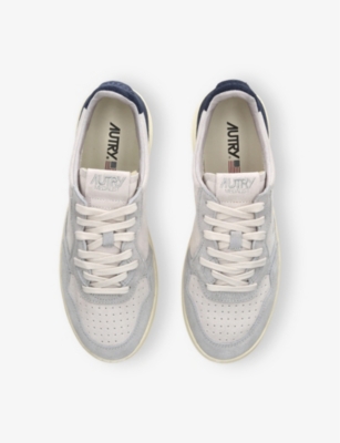 AUTRY: Medalist Tricolour Suede Low-Top Trainers