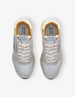 Autry Gray Suede And Nylon Reelwind Low Sneakers And Space In Grey/other