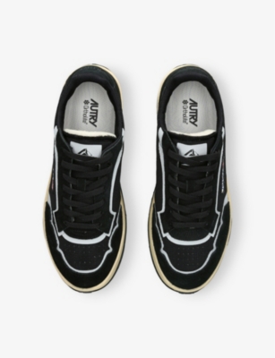 AUTRY: Wildpace Logo-Embroidered Suede and Mesh Low-Top Trainers