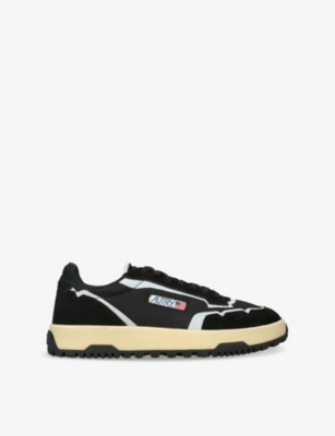 AUTRY: Wildpace Logo-Embroidered Suede and Mesh Low-Top Trainers