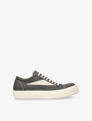 DRKSHDW: Vintage Canvas and Suede Low-Top Trainers