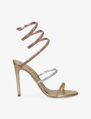 RENE CAOVILLA: Cleo 105 Leather Heeled Sandals
