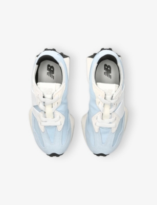 New Balance Pale Blue Kids' 327 Suede And Leather Low-top Trainers Eur 33 / 1 Uk In Pale Blue
