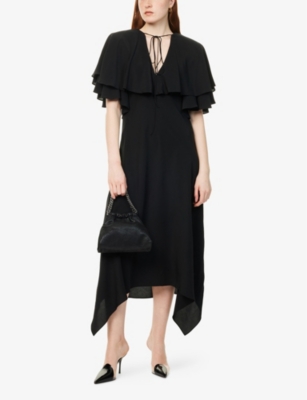 STELLA MCCARTNEY: Draped layered silk midi dress