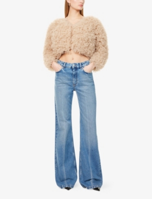STELLA MCCARTNEY: Fluffy Cropped Knitted Cardigan