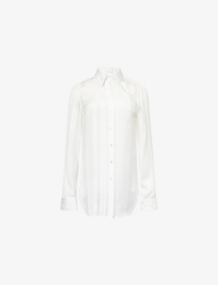 STELLA MCCARTNEY: Striped Fitted Silk Shirt