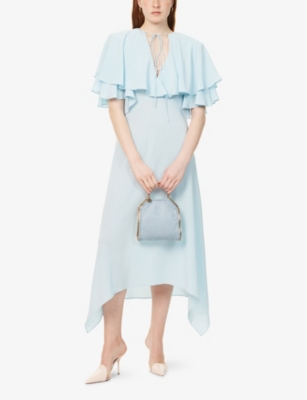 STELLA MCCARTNEY: Draped layered silk midi dress