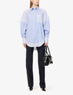 STELLA MCCARTNEY: Pinstripe Straight-Leg Mid-Rise Wool Trousers
