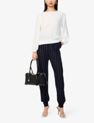 STELLA MCCARTNEY: Striped Tapered-Leg Wool Trousers