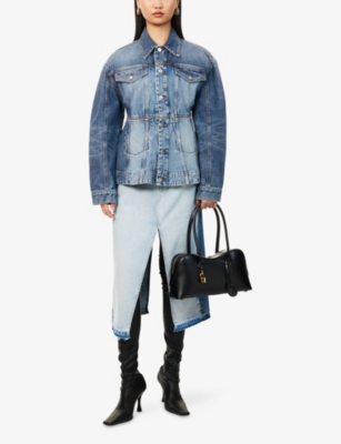 STELLA MCCARTNEY: Waisted Flared Denim Jacket