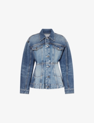 STELLA MCCARTNEY: Waisted Flared Denim Jacket