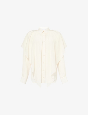 STELLA MCCARTNEY: Oversized draped silk shirt
