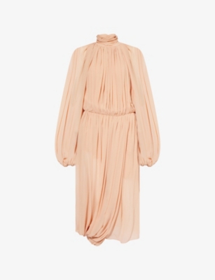 STELLA MCCARTNEY: Drape Open-Back Silk Midi Dress