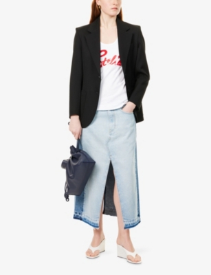 STELLA MCCARTNEY: Stella Logo-Embroidered Cotton-Jersey Tank Top
