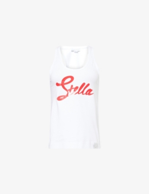STELLA MCCARTNEY: Stella Logo-Embroidered Cotton-Jersey Tank Top