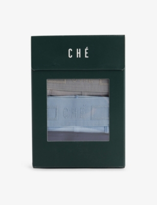 CHE: Branded-Waistband Pack of Three Stretch-Woven Boxer Briefs