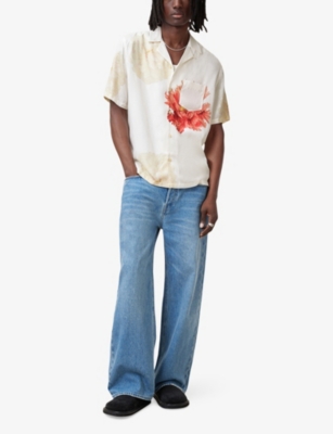 ALLSAINTS: Fleur Printed Short-Sleeve Woven Shirt