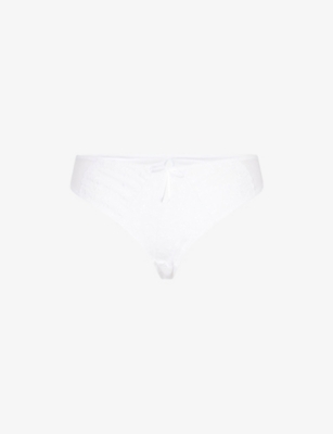 PANACHE: Charlotte Brazilian Embroidered Stretch-Cotton Blend Briefs