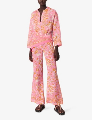 MAJE: Paisley-Print Long-Sleeve Woven Shirt