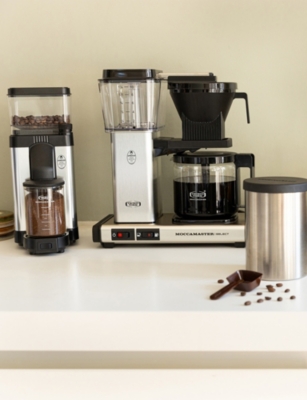 Moccamaster Kbg Select Filter Stainless-steel Coffee Machine Polished Silver In Black