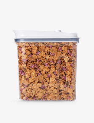 Oxo Good Grips Pop Cereal Box Storage Container White Blue Clear In White Blue Clear