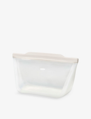Oxo Good Grips At Oxo Reusable Ba<br/><br/>reusable Half-gallon Silicone Sandwich Bag In Oat