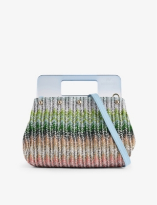 MISSONI WOMENS MISSONI PLEXI POUCH SMALL WOVEN BAG 