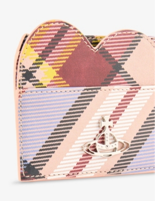 VIVIENNE WESTWOOD: Heart Asymmetric McHaze Lethaer Cardholder