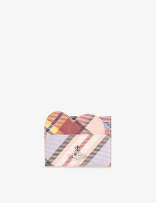 VIVIENNE WESTWOOD: Heart Asymmetric McHaze Lethaer Cardholder