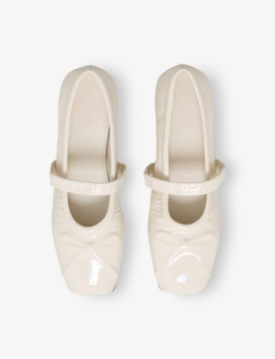 Marni Patent-leather Ballerina Shoes In 00w02