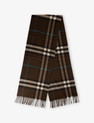 BURBERRY WOMENS SNUG GIANT CHECK-PATTERN CASHMERE SCARF