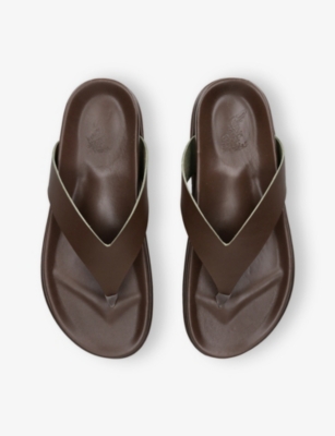 ANCIENT GREEK SANDALS: Charys Flatform Leather Sandals