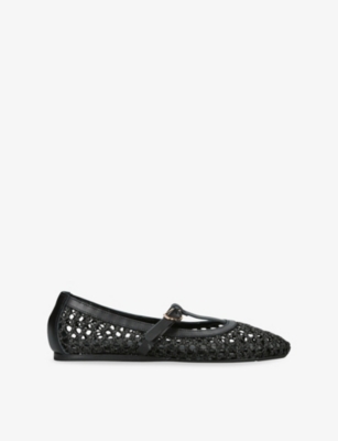 ANCIENT GREEK SANDALS: Aerati Raffia Ballet Flats