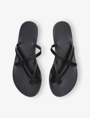 ANCIENT GREEK SANDALS: Armos Leather Flat Sandals
