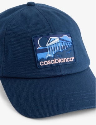 CASABLANCA: Greek Temple rubber-patch cotton-twill cap