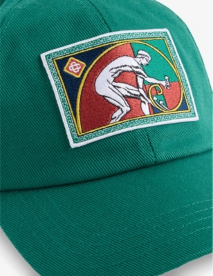 CASABLANCA: Fibonacci patch cotton-twill cap