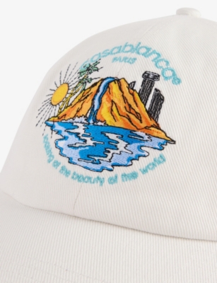 CASABLANCA: Oasis Embroidered Cotton Cap