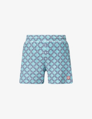 CASABLANCA: Towelling Monogram Stretch-Cotton Blend Shorts