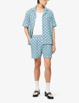 CASABLANCA: Towelling Monogram Stretch-Cotton Blend Shirt