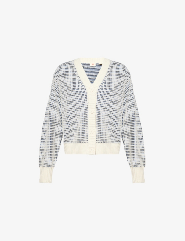 Snowflake V-Neck Cotton-Blend Cardigan