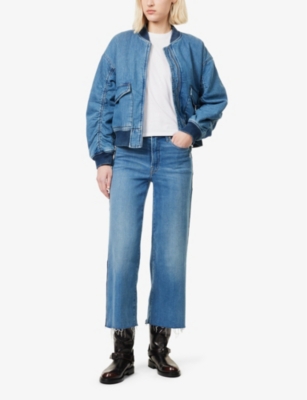 LEVI'S WOMENS ROMANTIC REWIND ANDY TECH PADDED REGULAR-FIT DENIM JACKET 