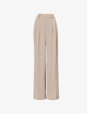 GOOD AMERICAN WOMENS GOOD AMERICAN LUXE SUITING WIDE-LEG WOVEN TROUSERS 