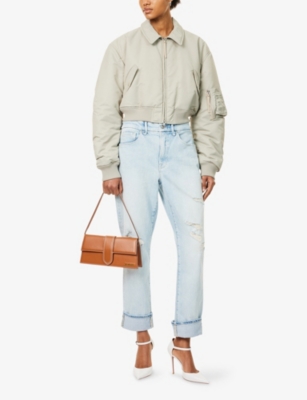 GOOD AMERICAN: The Weekender Tapered-Leg Relaxed-Fit Denim Jeans