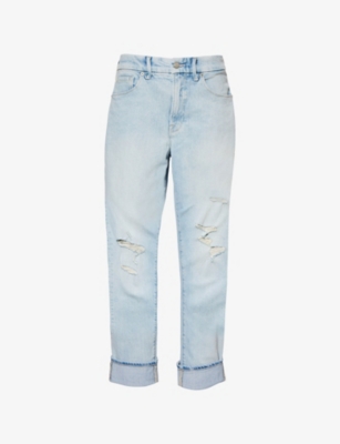 GOOD AMERICAN: The Weekender Tapered-Leg Relaxed-Fit Denim Jeans