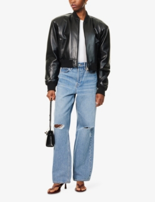 Good American Womens Indigo893 Good 90s Mid-rise Relaxed Denim Jeans In Blue