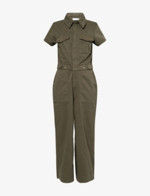 GOOD AMERICAN: Palazzo wide-leg denim jumpsuit