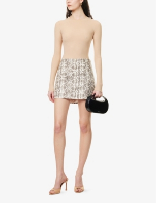 Good American Faux Snake Print Mini Skirt In Ssp-print001 In Ssp Print001