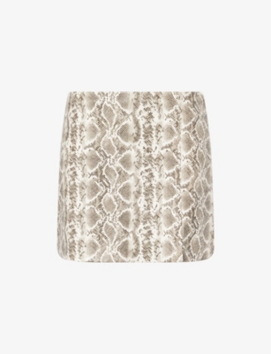 Good American Faux Snake Print Mini Skirt In Ssp-print001 In Ssp Print001